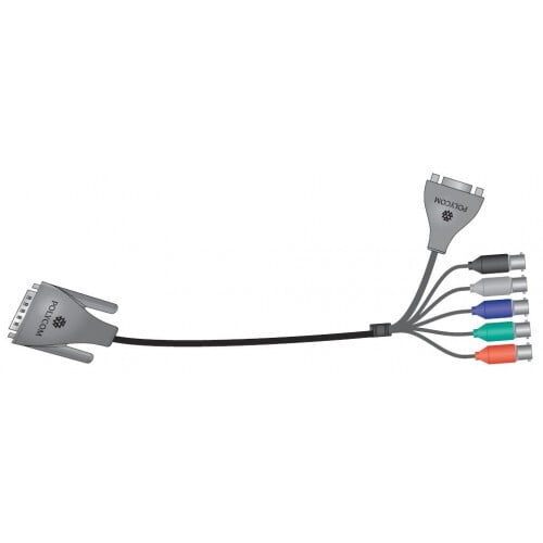 Poly HDCI(M) to 5-BNC(F) and DB9(F) Breakout adapter for codec input (2457-23521-001)